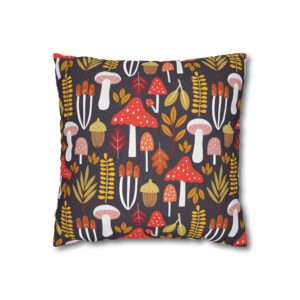 Mushroom Pillowcase | Fall Throw Pillow Cover