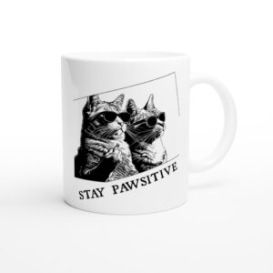 Stay Pawsitive | Funny Cat Mug