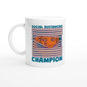 Social Distancing Champion | Funny Introvert Dog Mug