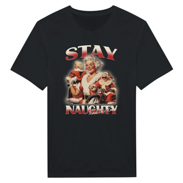 Stay Naughty | Funny Bootleg Christmas T-shirt