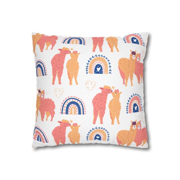 Cute Llama Pillowcase | Valentine Throw Pillow Cover