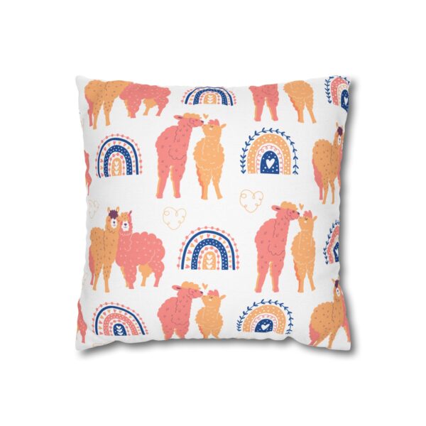 Cute Llama Pillowcase | Valentine Throw Pillow Cover