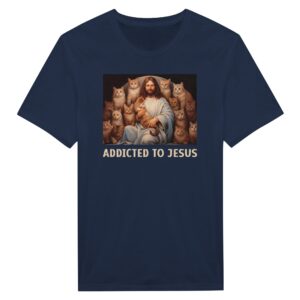 Addicted to Jesus | Funny Christian T-shirt for Cat Lover