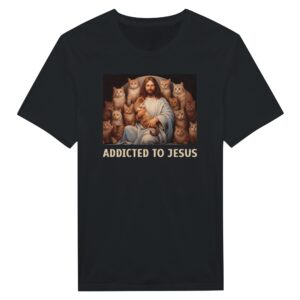 Addicted to Jesus | Funny Christian T-shirt for Cat Lover