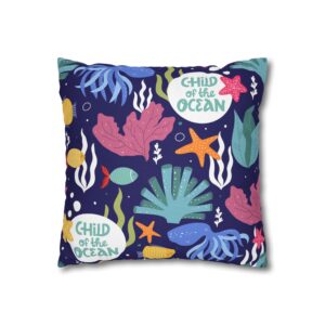 Child of the Ocean | Cute Underwater Pillowcase | Throw Pillow Cover