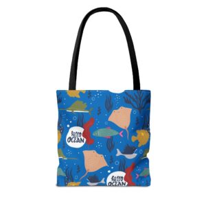 Hello Ocean | Cute Underwater Tote Bag