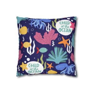 Child of the Ocean | Cute Underwater Pillowcase | Throw Pillow Cover