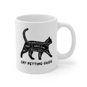 Funny Cat Petting Guide Mug