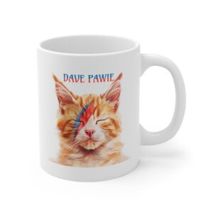 Dave Pawie | Funny David Bowie Cat Mug