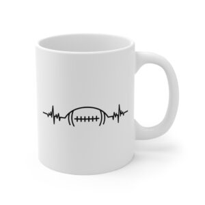 American Football Heart Beat Mug