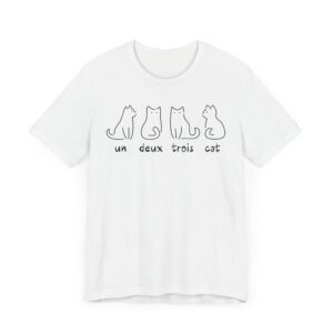 Funny Un Deux Trois Cat T-shirt