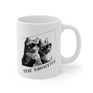 Stay Pawsitive | Funny Cat Mug