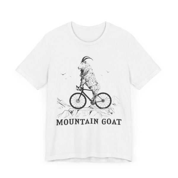 Mountain Goat Riding Bicycle | Funny Mountain Bike Cycling T-shirt