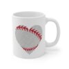 Distressed Baseball Heart Mug