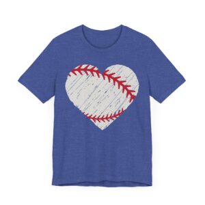 Distressed Baseball Heart T-shirt