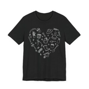 Cute Gardening Heart Shape T-shirt