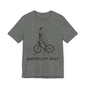 Mountain Goat Riding Bicycle | Funny Mountain Bike Cycling T-shirt