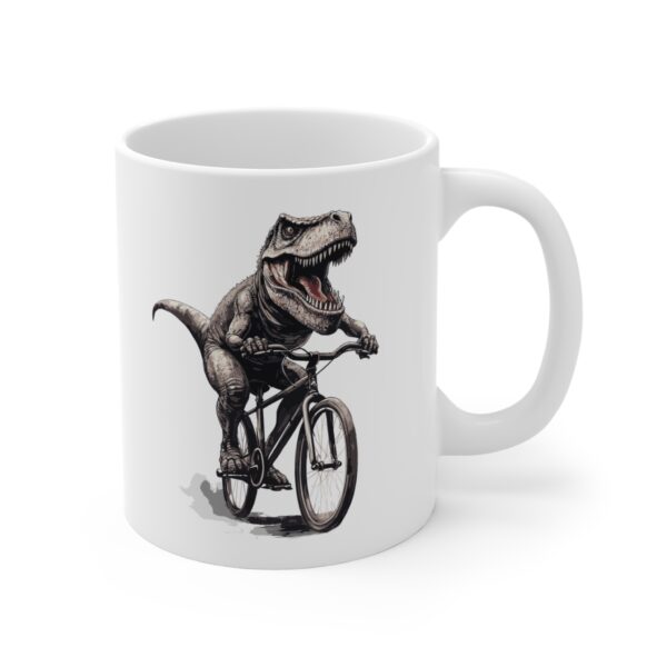 T-Rex Riding Bicycle | Funny Cycling Mug