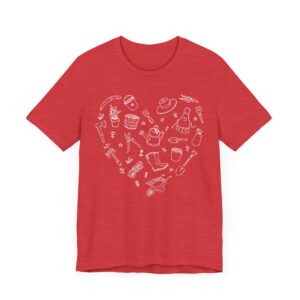 Cute Gardening Heart Shape T-shirt