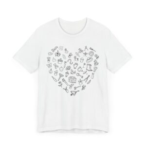 Cute Gardening Heart Shape T-shirt