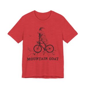 Mountain Goat Riding Bicycle | Funny Mountain Bike Cycling T-shirt