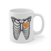 Heart Shaped Basketball Skeleton Rib Cage Mug