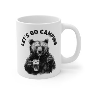 Let’s Go Camping | Funny Bear Camping Mug