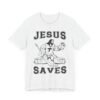 Hockey Goaltender Jesus Saves | Funny Ice Hockey Goalie T-shirt