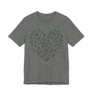 Cute Gardening Heart Shape T-shirt