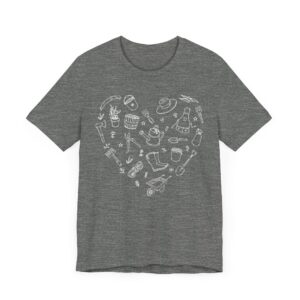 Cute Gardening Heart Shape T-shirt