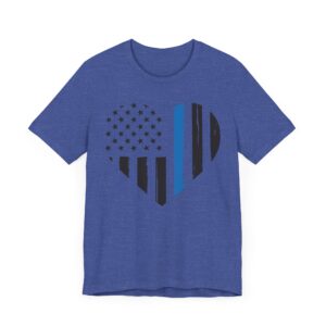 Thin Blue Line Heart | Police Support T-shirt