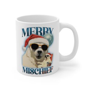 Merry Mischief | Funny Christmas Polar Bear Mug