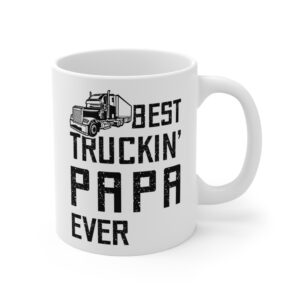 Best Truckin’ Papa Ever | Funny Truck Driver Mug