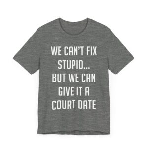 We Can't Fix Stupid, But We Can Give It a Court Date | Funny Lawyer T-shirt