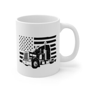 American Flag | Patriotic Truck Driver Mug