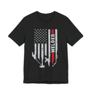 Welder Tools | American Flag | Patriotic Welder T-shirt