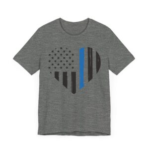 Thin Blue Line Heart | Police Support T-shirt