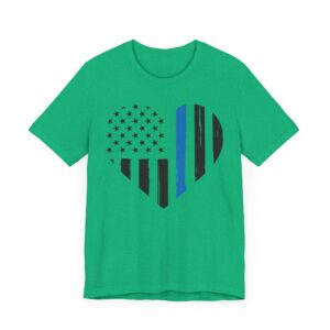 Thin Blue Line Heart | Police Support T-shirt