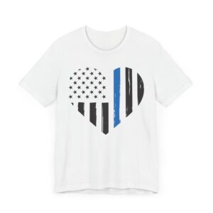 Thin Blue Line Heart | Police Support T-shirt