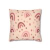 Cute Boho Pillowcase | Soft Pink Pastel Throw Pillow Cover