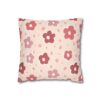 Cute Boho Floral Pillowcase | Soft Pink Pastel Throw Pillow Cover