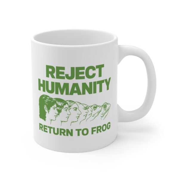 Reject Humanity, Return to Frog | Funny Animorphs Frog Evolution Mug