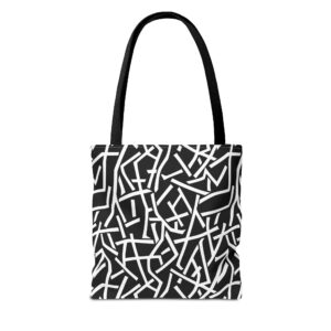 Abstract Line Bag | Wavy Stripe Tote Bag