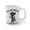 Hold On Partner, I’m Overstimulated | Funny Raccoon Mug