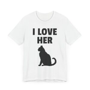I Love Her Cat | Funny Adult Humor Couple T-shirt
