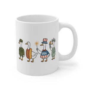 Funny Fourth of July Independence Day Goose Mug