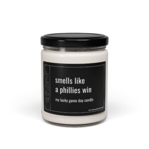 Smells Like a Phillies Win | Funny Philadelphia Phillies Baseball MLB Candle