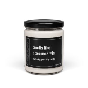 Smells Like a Sooners Win | Funny Oklahoma Sooners Football – Baseball Candle