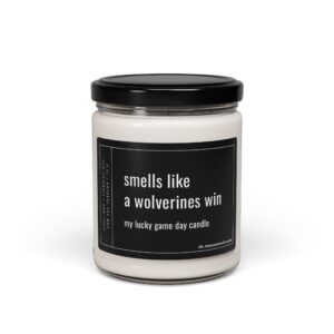 Smells Like a Wolverines Win | Funny Michigan Wolverines Football – Baseball Candle