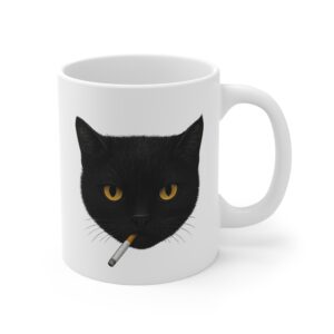 Cool Smoking Cat Y2K Mug